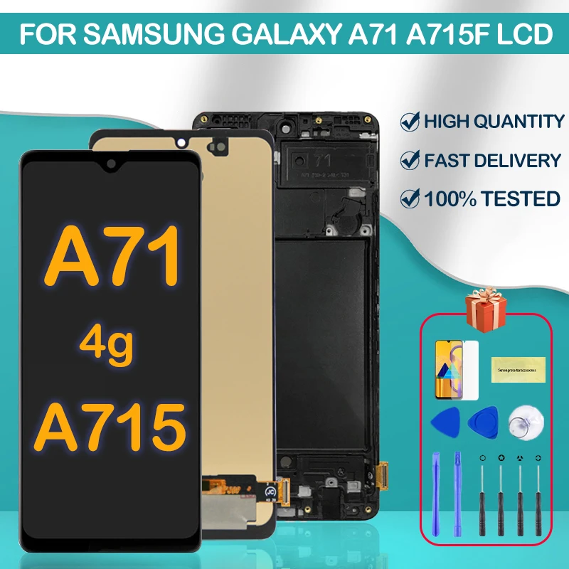 6.7'' AMOLED A71 Display For Samsung Galaxy A71 4G A715 A715F A715W LCD ...