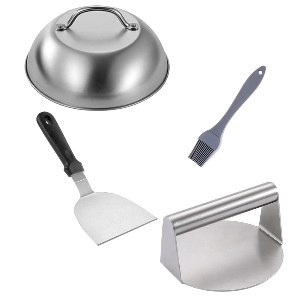 

Handles Kitchen Tool Burger Press 4 Piece Set Smash Smasher for Griddle Household Supply