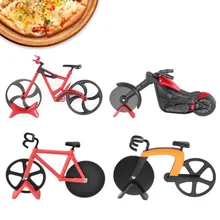 

Creative Bicycle Pizza Cutter Kitchen Knives Stainless Steel Cake Maker Pizza Roller Cutter Baking Pizza Tool Kitchen Tools.85z