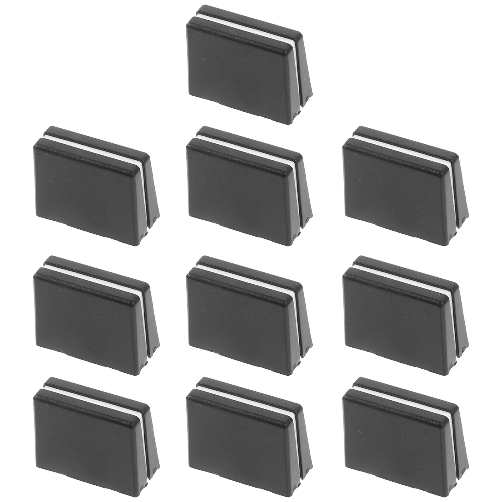 

10 Pcs Mixer Fader Knobs Slider Black Caps Disc Player Blender Console Replacement Abs