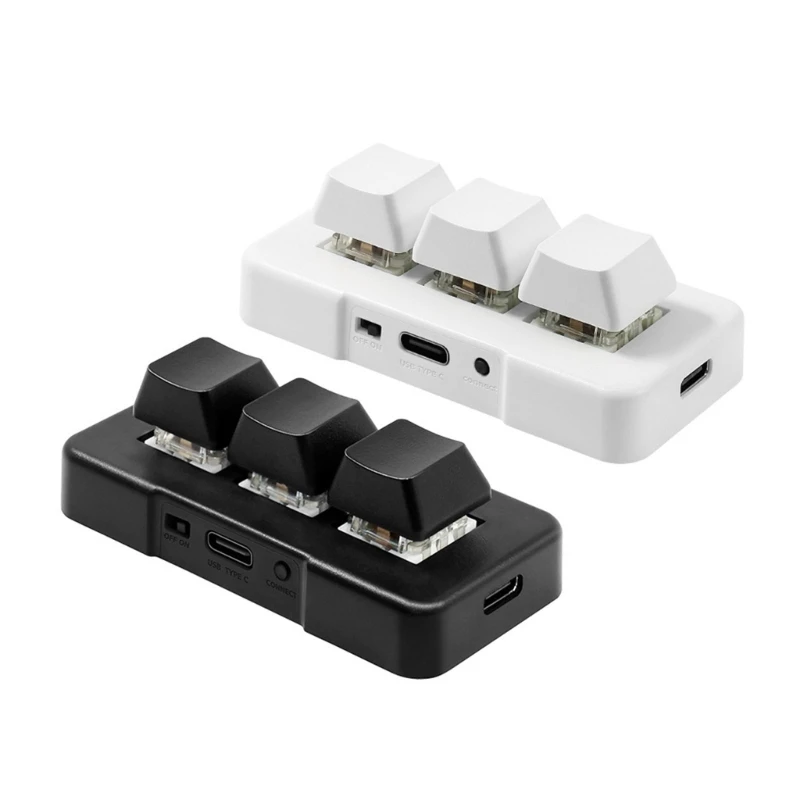 

3 Key Miniature Keypad Wireless Bluetooth-compatible Mechanical Game Macro Keyboard Drop Shipping