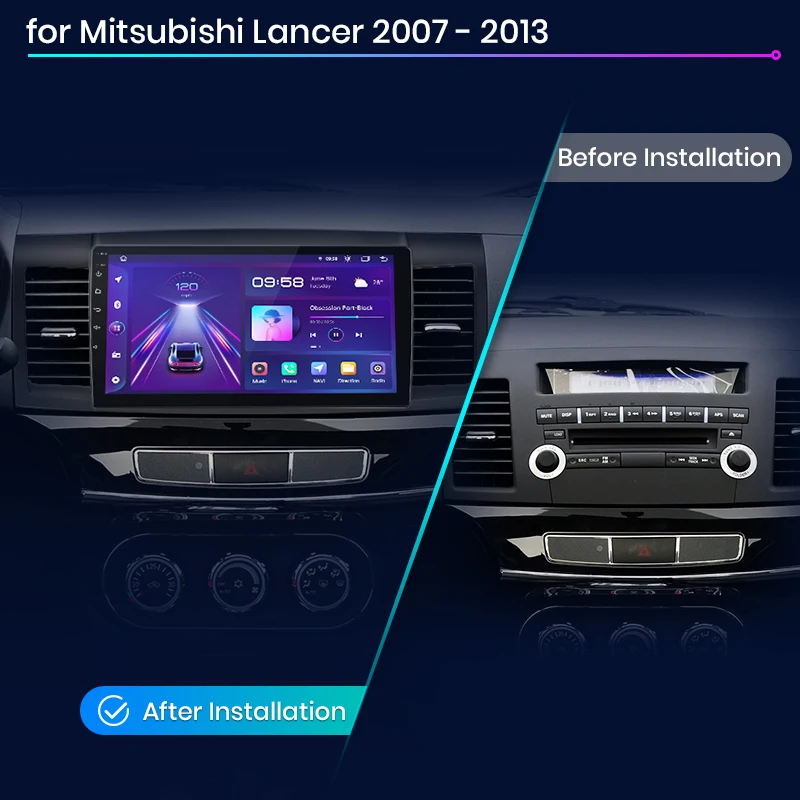 Junsun Car Radio For Mitsubishi Lancer 2007 - 2013 wireless CarPlay Android Auto car intelligent systems No 2 din 2din DVD - 2