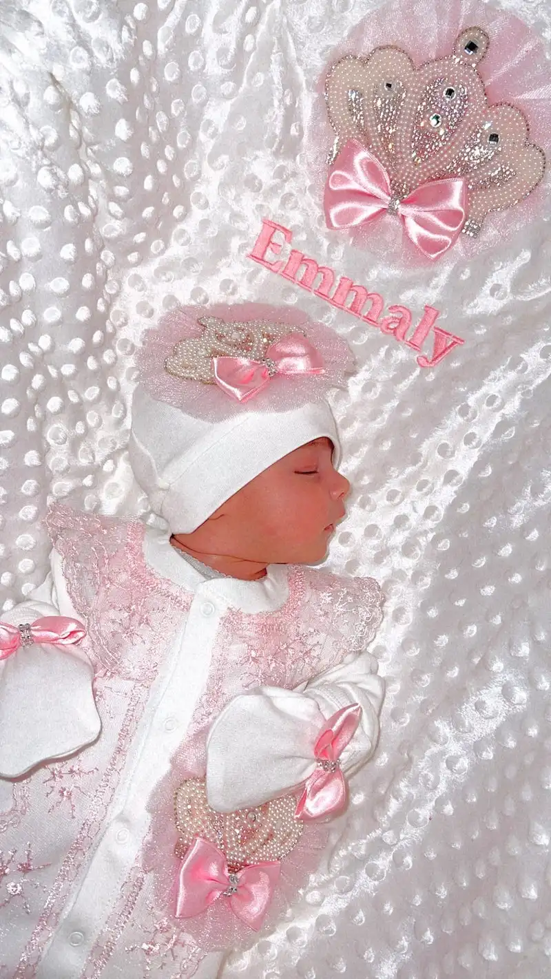 مجموعة هدايا جواهر بناتي لحديثي الولادة ، حضانة ثمينة ، بطانية استقبال في المستشفى ، اسم تطريز ، رومبير ، صناعة يدوية ، جواهر ، 5 *