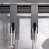 Stainless Steel Over Glass Door Shower Door Back Shower Towel Rack S-Shape Bathroom Bathrobe Hanger Holder Hooks 2