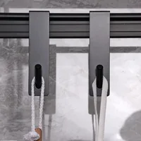 Stainless Steel Over Glass Door Shower Door Back Shower Towel Rack S-Shape Bathroom Bathrobe Hanger Holder Hooks 2