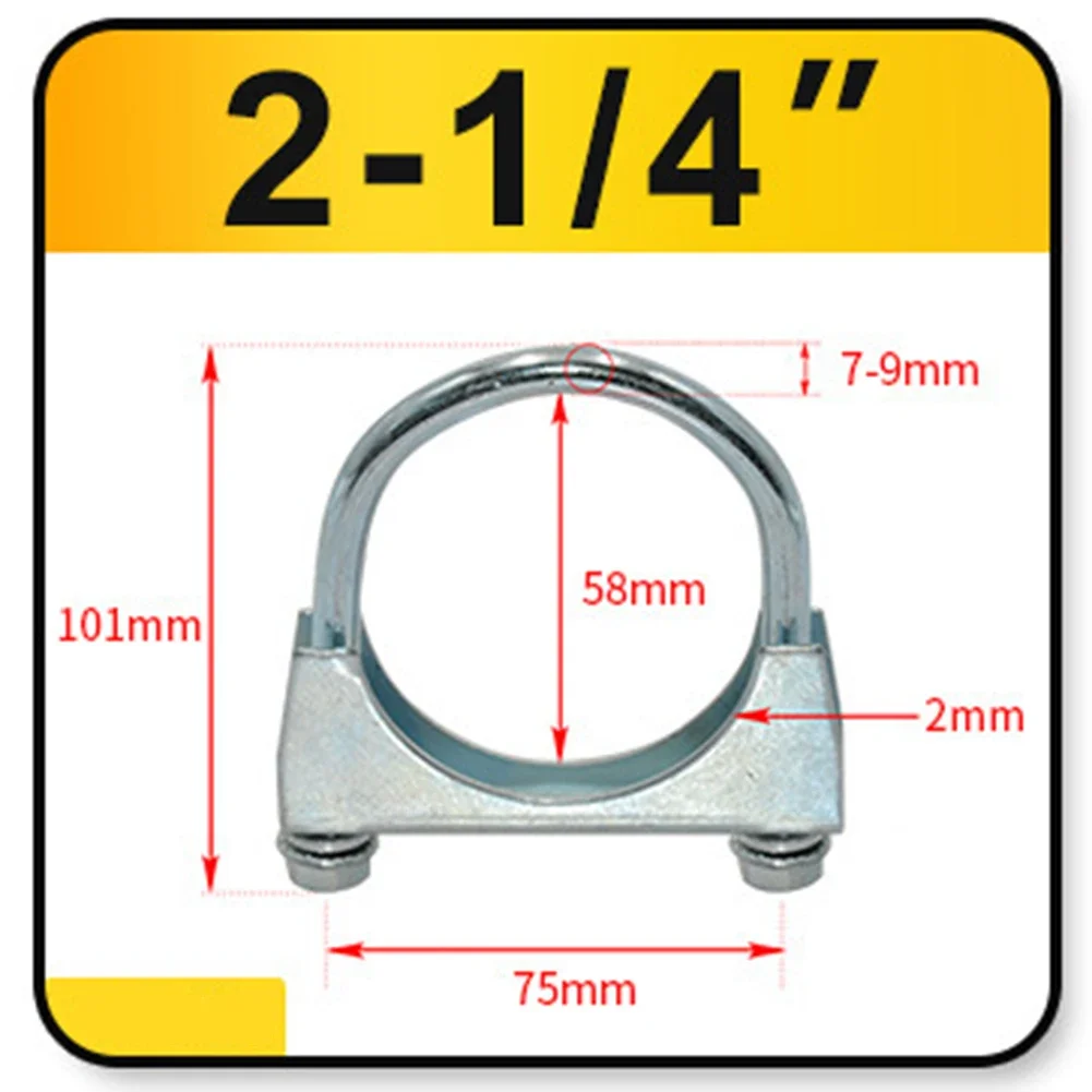Car Clamp Special U-Shaped Galvanized Pipe U Bolt Clip for Exhaust Pipe Auto Waterproof Interior Clips Fixed Clamps