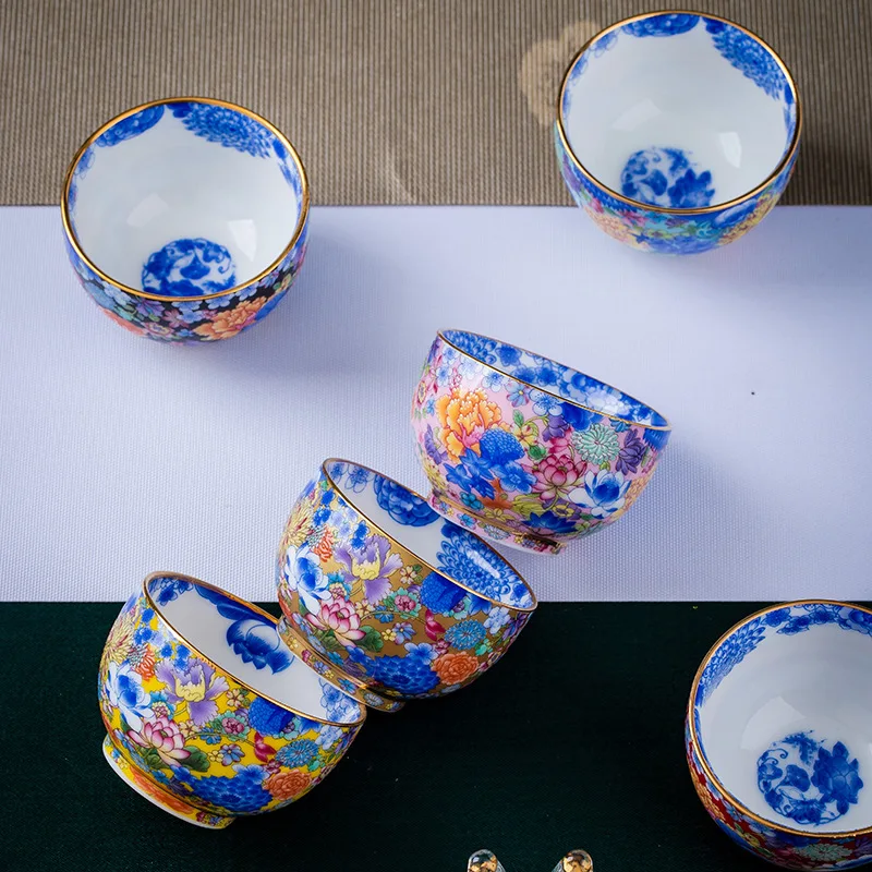 Unusual Aesthetic Jingdezhen Porcelain Ceramic Tea Cup Teeware Teware Handmade Mug Glaze For Puer Kung Fu Oolong Tieguanyin