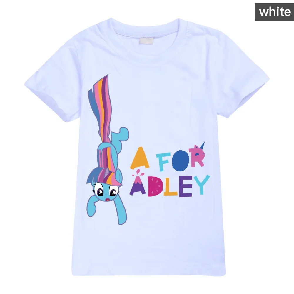 

2022 Toddler Summer Boys Cartoon A FOR ADLEY T-shirt 3D Printed Baby Girls Tops Children Kids Clothes Baby Funny O-Neck Tshirt