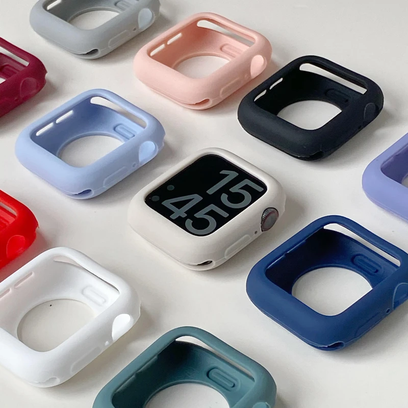 Premium Silicone Apple Watch Case - Protective Bumper Cover Accessory