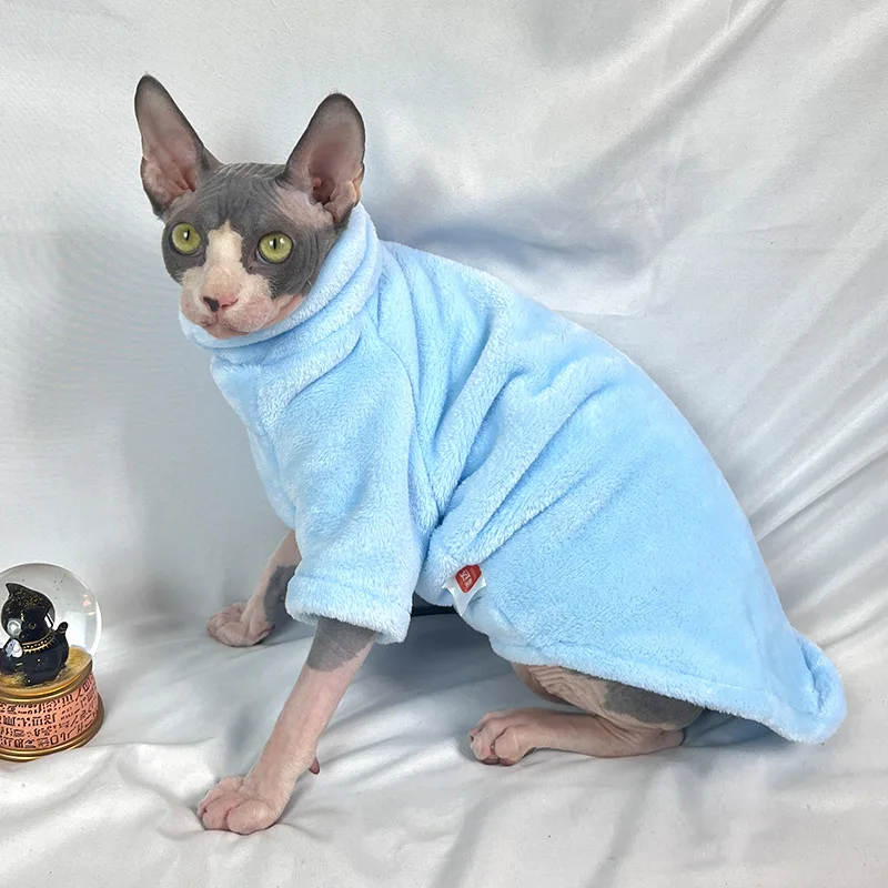 편안한 스핑크스 고양이 옷, 고양이 후드 코트, 애완 동물 의류, 귀여운 의류, 털 없는 고양이 셔츠, 애완 동물 공급 업체