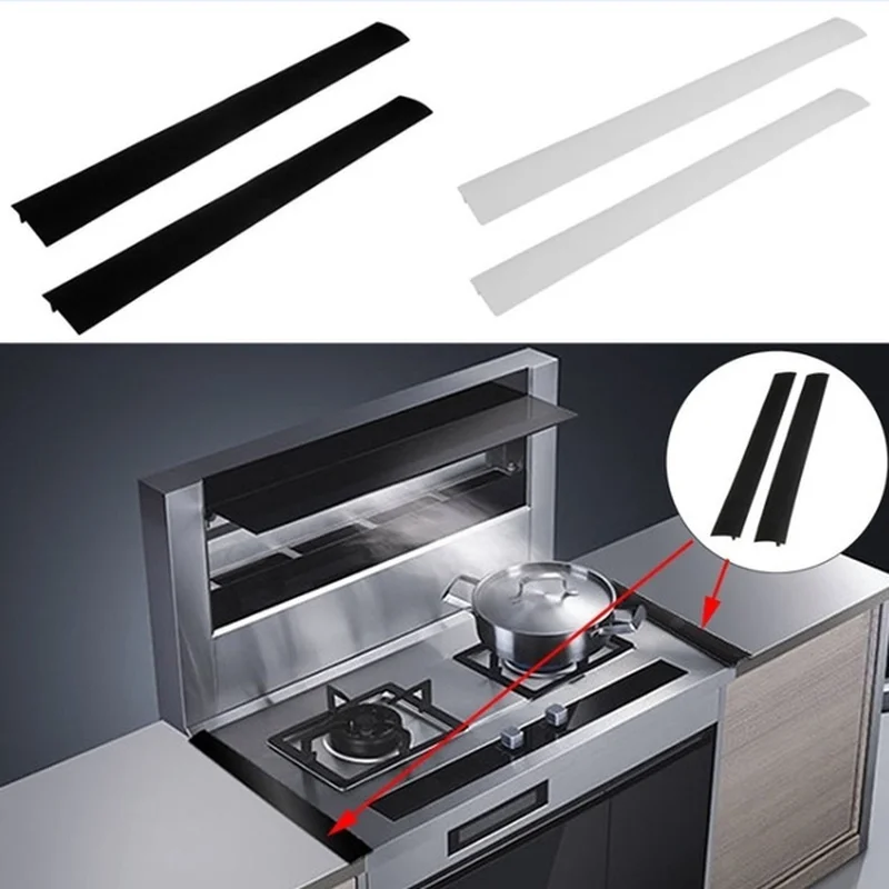 Silicone Stove Counter Gap Cover Oven Guard Spill Seal Slit Filler Kitchen Tool Protective Pad Inserts Against Oil Stains silicone seal strip