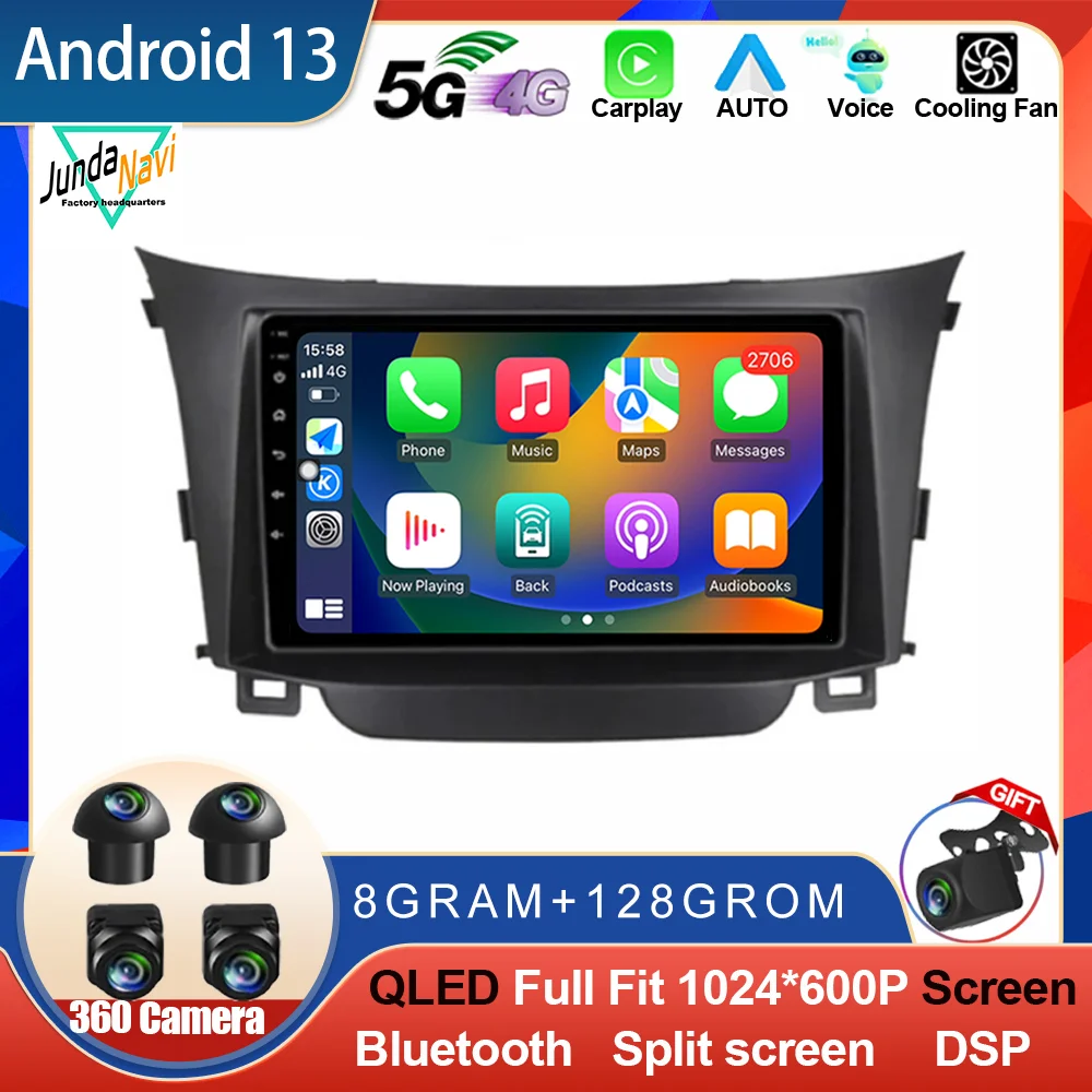 

Android 13 For Hyundai i30 II 2 GD 2011 - 2017 Head Unit Stereo Multimedia Car Auto Radio Player GPS Navigation Carplay Screen