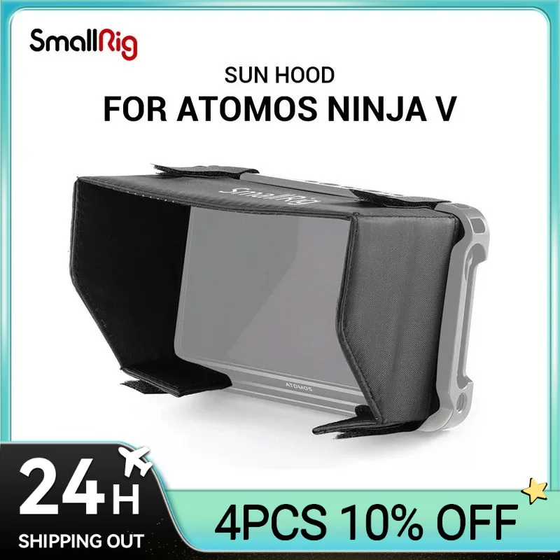 Smallrig Dslr Camera Director'S Monitor Sun Hood Per Atomos Ninja V Nylon Facile Da Impugnare E Rimuovere 2269