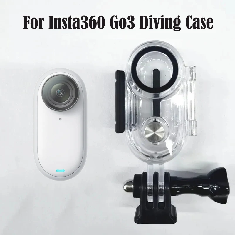 

40m Waterproof Shell for Insta360 Go 3 Thumb Camera Diving Case 1/4 Connector Dive Case for Insta360 Go3 Action Camera Accessory