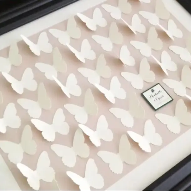 Butterfly Name Card Place Wedding Invitation Party Dinner Menu Table Decor Supplies Personalized Text Design Print RSVP