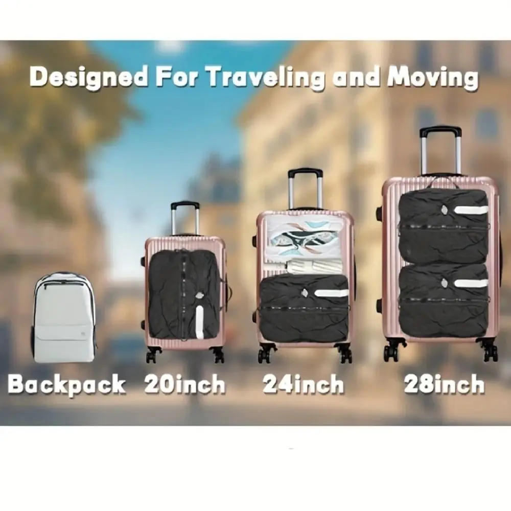 Reusable Vacuum Bags for Travel Waterproof Folding Vacuum Compression Bag Space Saver Dustproof Luggage Vacuum Storage Bag