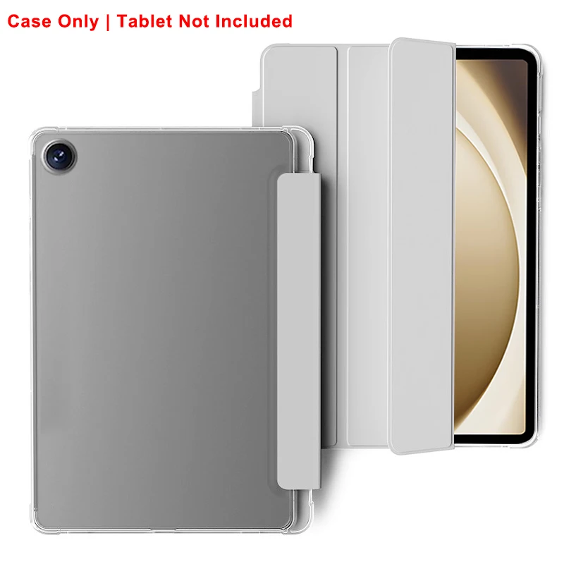 Crystal Clear Tablet Case with Pen Slot and Magnetic Stand