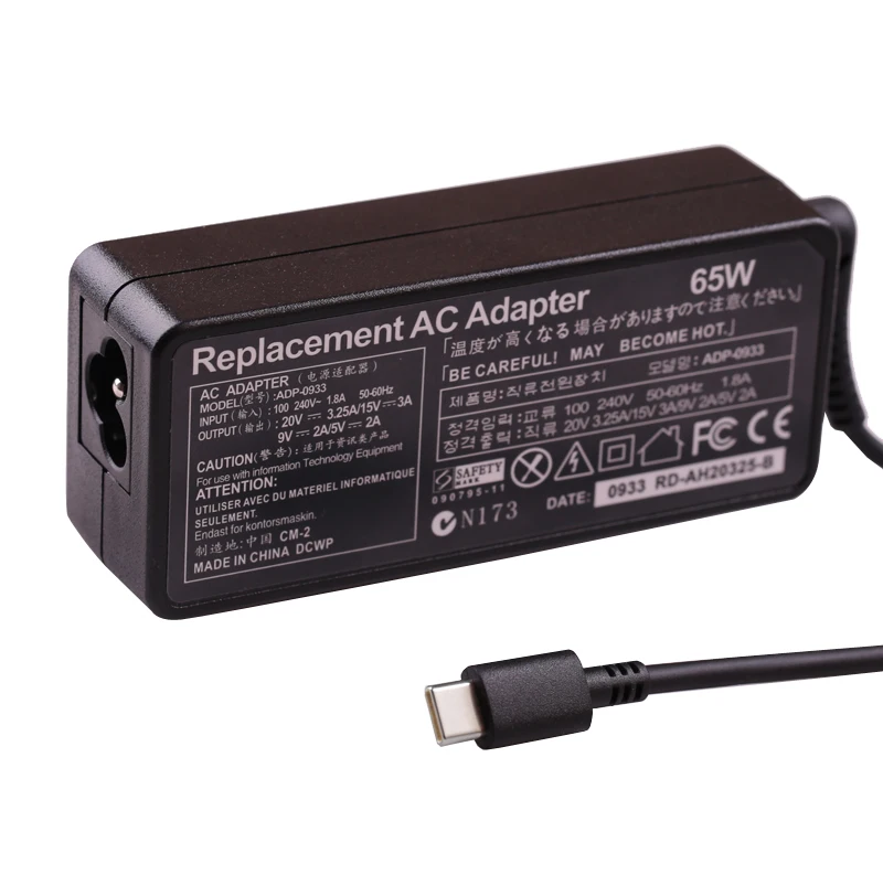 Power Adapter 65W 60W 45w USB C For MacBook ASUS ZenBook Lenovo Dell Xiaomi Air HP Sony