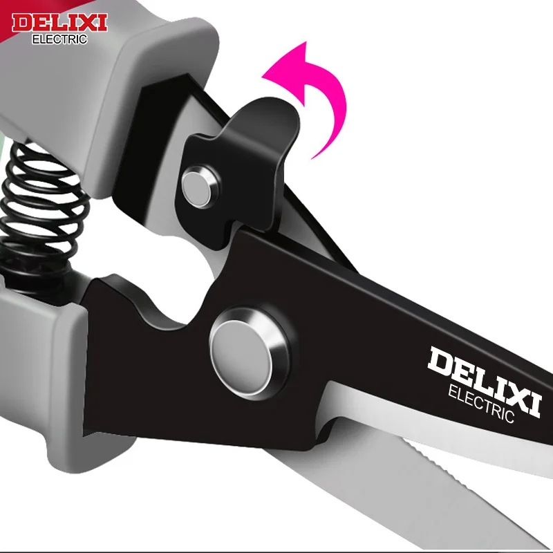 DELIXI 전기 다리미 시트 가위, 다기능 SK5 스틸 산업용 가위, 경질 및 내마모성 다리미 커터 수공구