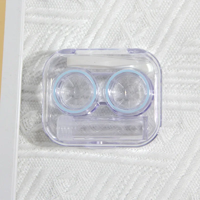 Transparent Tweezers Suction Stick Container Set Portable Contact Lens Box for Women Travel Contact Lenses Case