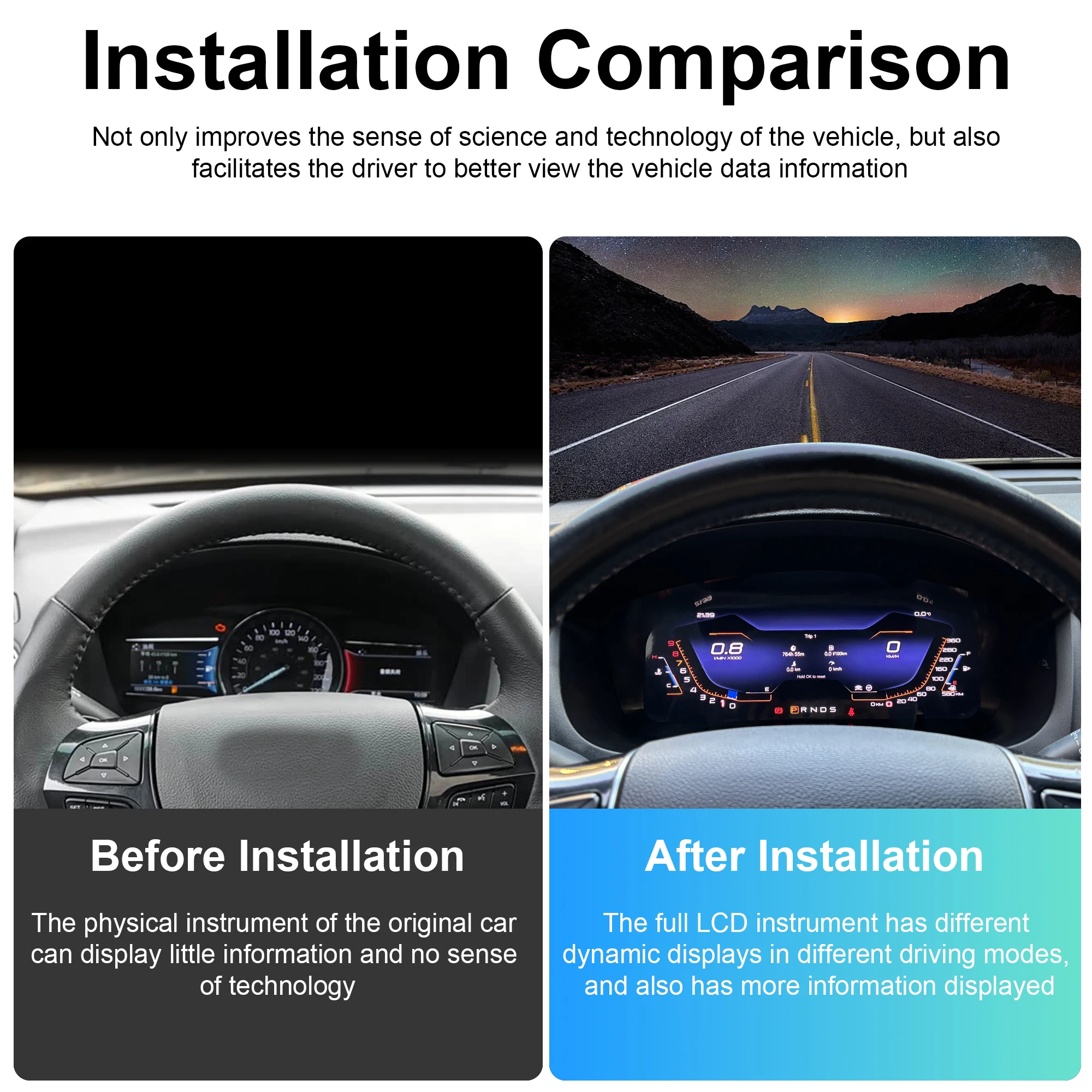 Digital Instrument Cluster For Ford Explorer 2017-2018 Wireless CarPlay Speedome