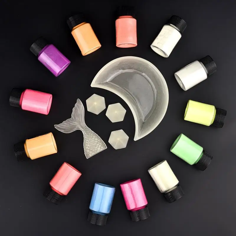 Luminous Powder Pigment 20g/Bottle Resin Pigment DIY Epoxy Resin Mold Nail Art Glitter Powder Glow In The Dark Jewelry Making Supplies