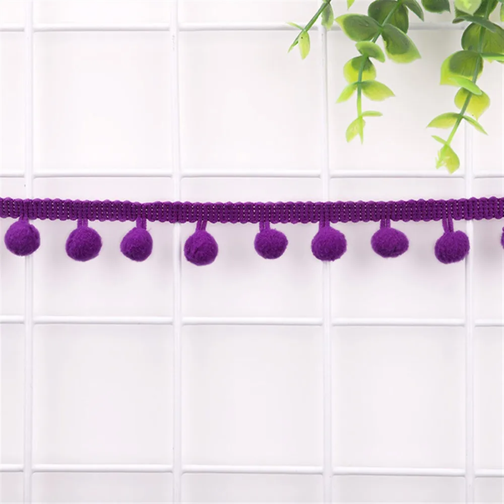 1~15 Yards Pom Pom Lace Trim Width 21mm with 11mm Pompom Ball Fringe Ribbon For Sewing Kintted Fabric Handmade Craft Accessories lace ribbon lace sewing accessories lace sewing supplies lace accessories lace garment accessories clothing craft accessories pom pom trim