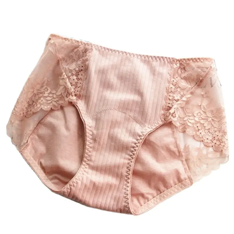Women's Cotton Panties With Lace Briefs Comfortable Large Size Female Underwear Tell Us Which 4 Colors You Want Will Sent Soon