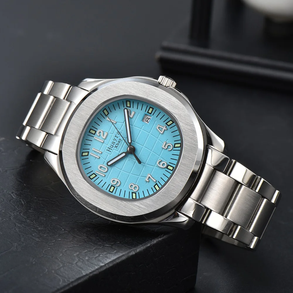 2023 New Sky Blue Top Luxury Automatic Mechanical Men's Watch Waterproof Sports Date Table Butterfly Buckle Automatic ST16