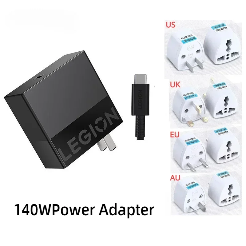 Lenovo Legion C140W GaN Adapter 140W Output Power Small Portable PD3.1 Type-C CToC Cable for Legion Phone Tablet Laptop type c power adapter power adapter