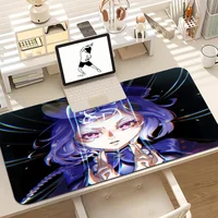 Qiqi Genshin Impact Custom Skin Desktop Desk Mat Kawaii Gaming Accessories Students Writing Pad for PC Computer Table 2