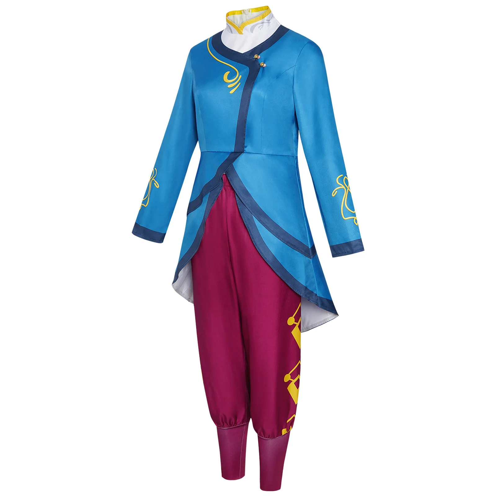 Spellbound: Ellian Princess | Blue Printed Cheongsam-Style Dress Costume Cosplay 22 Generic Blue Printed Cheongsam-Style Dress Costume for Girls (Unofficial)