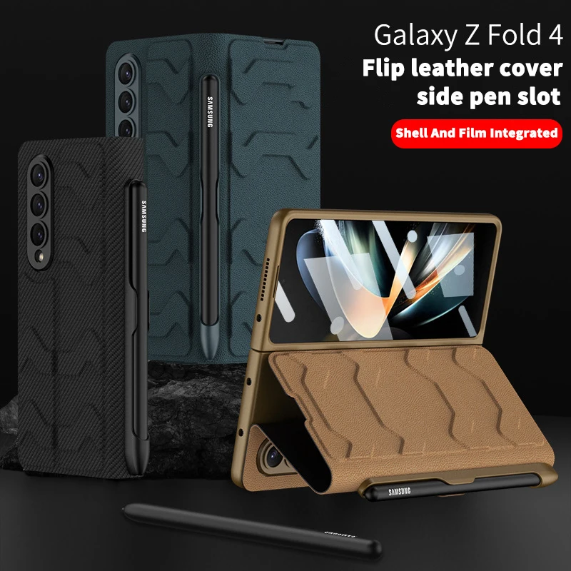 Samsung Galaxy Fold4 Case Leather Galaxy Fold 4 Leather Case