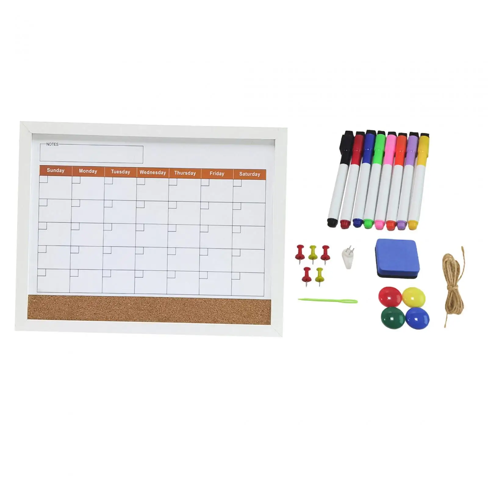 

Monthly Calendar Planner Refrigerator Magnets Wood for Conference Room Tasks