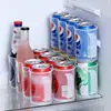 1PC Refrigerator Drink Container Kitchen Drink Organizer Food with Four Compartments Beer Cans Kitchen Organizing Storage Goddes 1
