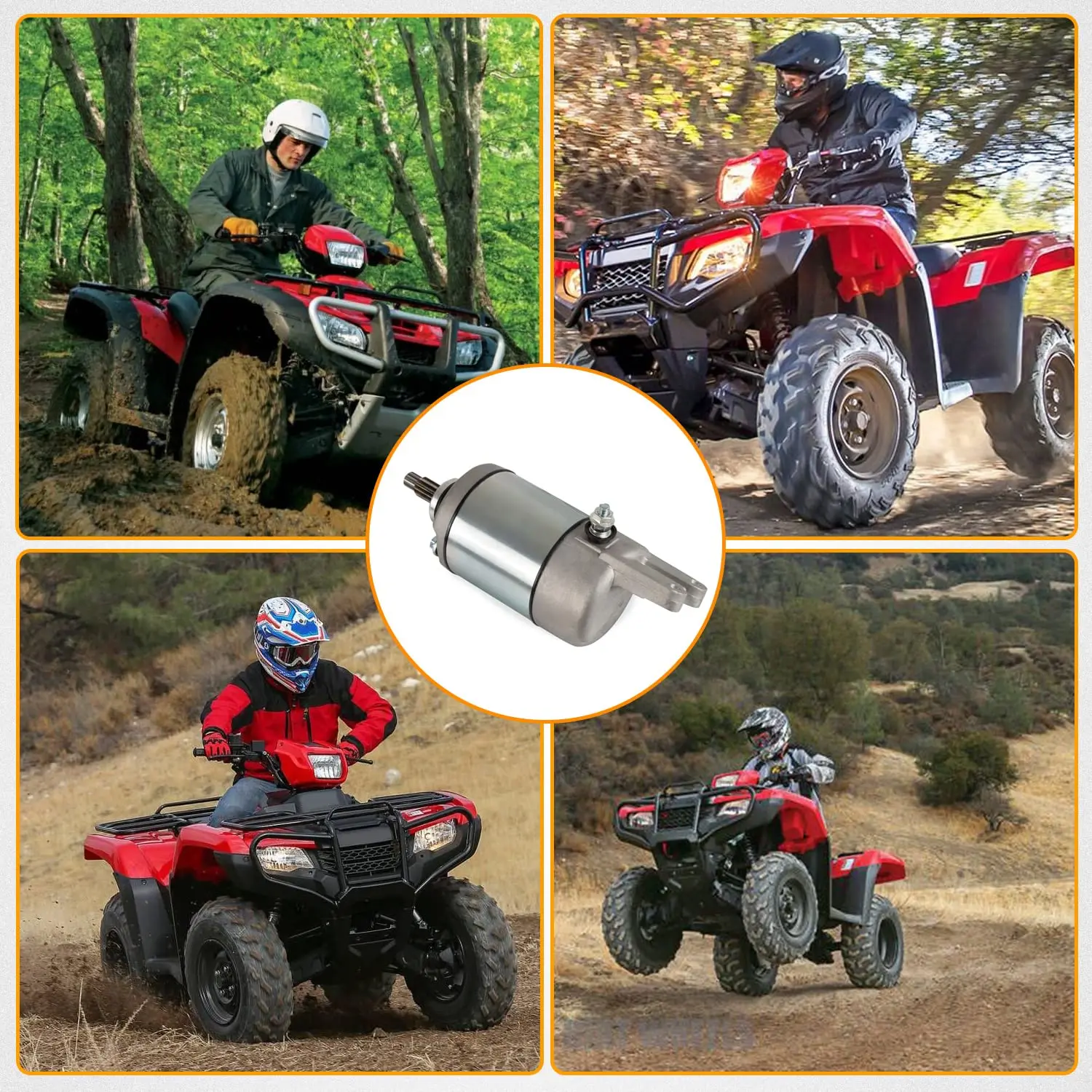 

Стартер двигателя для Honda ATV TRX500FA FourTrax Foreman Rubicon 2001-2014, TRX500FGA 2004-2008, TRX500FPA FourTrax зон 2009-201