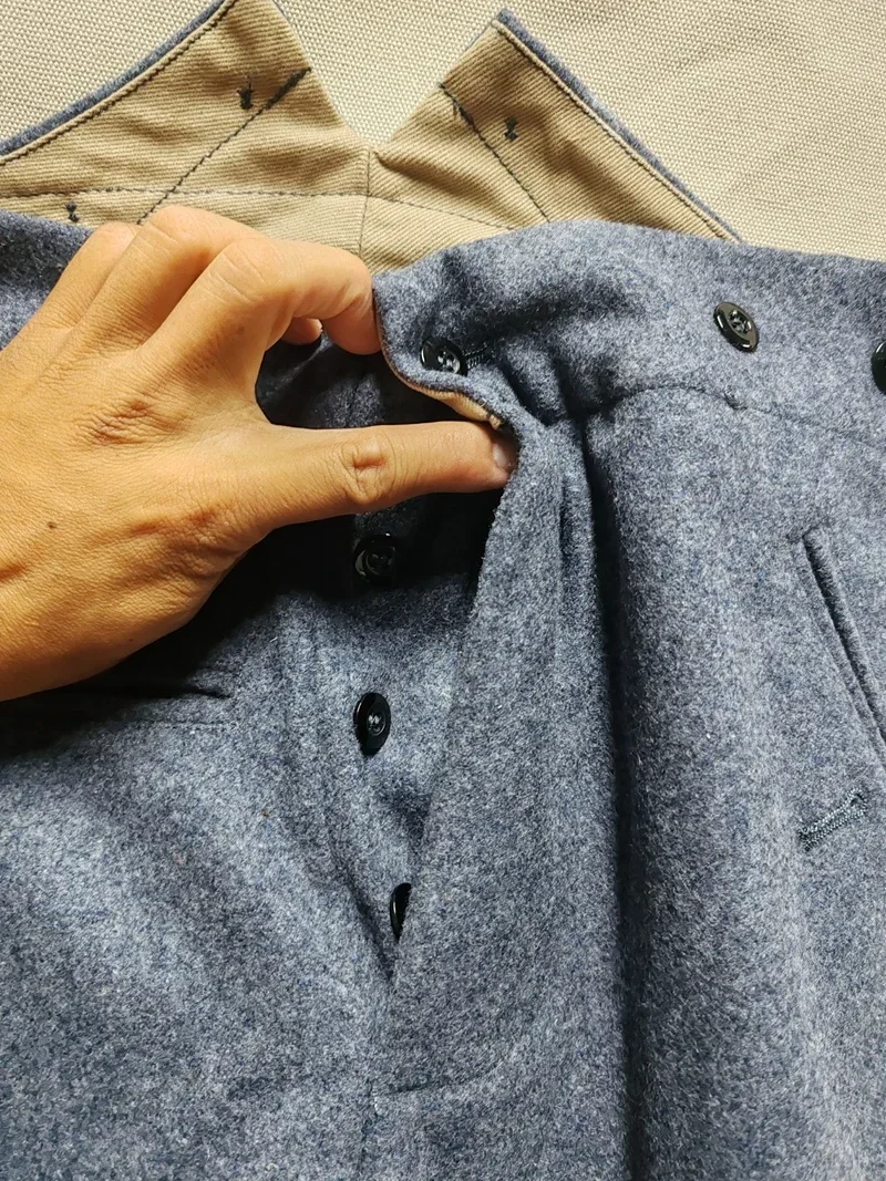 REPRODUCTION COSPLAY GERMAN LUFTWAFFE BLUE WOOL TUNIC & TROUSERS SUIT