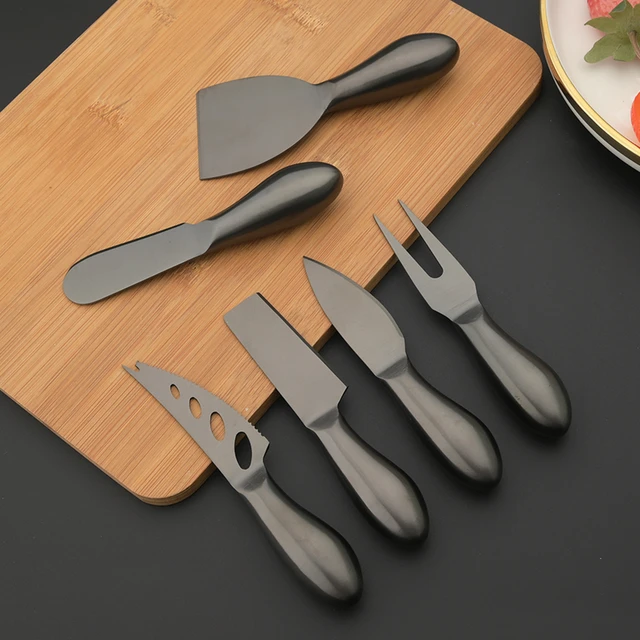 Matte Black Cheese Knives Set