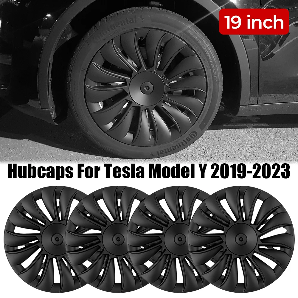 

Full Cover 19 Inch Automotive Hubcap 4pcs/set Hub Cap Replacement Wheel Rim Caps Car Accessories For Tesla Model Y 2019-2023