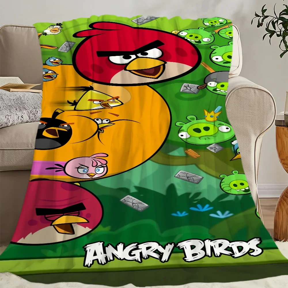 Game A-Angry-S Cartoon B-Birds Funny skicomfort warm Soft Baby blanket suitable Home Blanket for Home Office Daily Use Cover 6