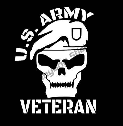 Американская армия ветеран череп Виниловая наклейка для автомобиля грузовика