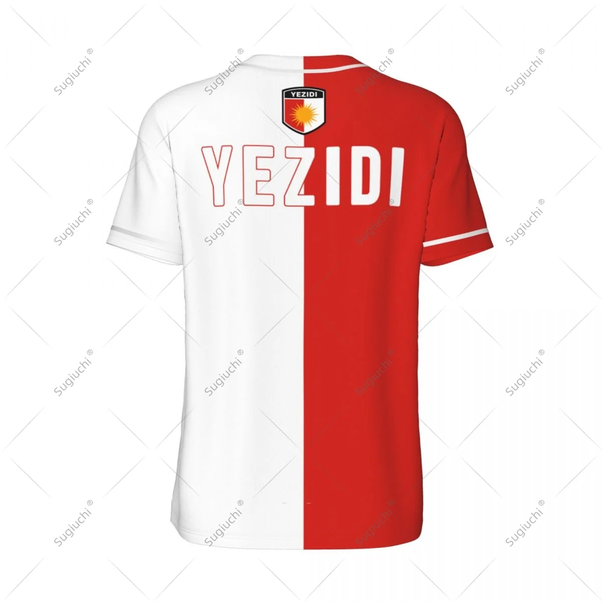 3D Printed Yezidi Flag Men Baseball Jerseys Mesh Sports T-shirt Tees Name Nunber