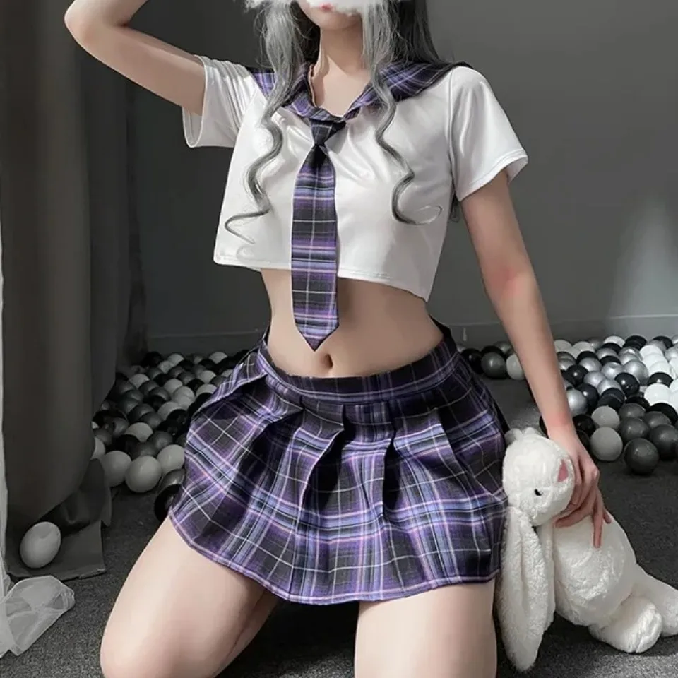 Japanese Plaid School Girl JK Uniform Role Play Costume for Women women lingerie women lingerie set women cosplay costume