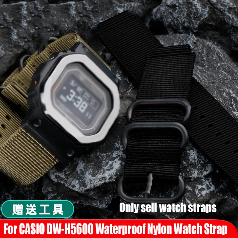 Per Casio G-Shock Dw-H5600 Cinturino Per Orologio Cinturino Per Orologio In Tela Da Uomo Modificato Cinturino Per Orologio In Nylon Impermeabile Quadr