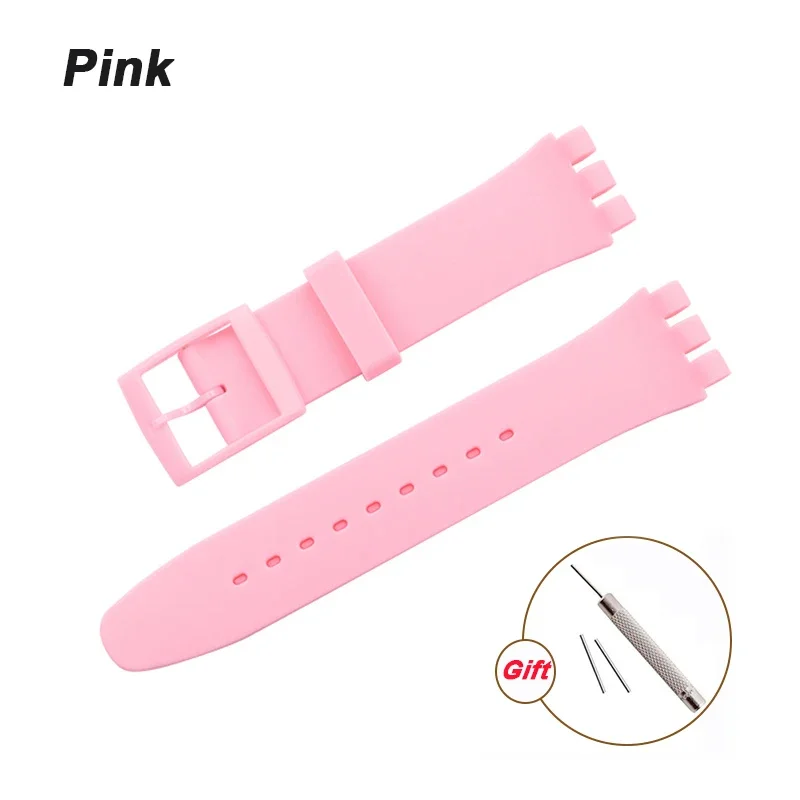 Silicone Waterproof Sports Watch Band - Variety of Sizes and Colors
