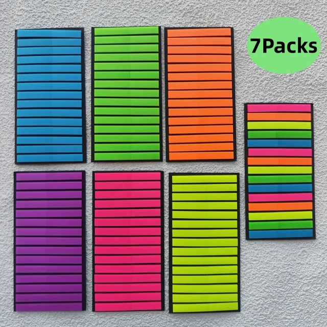 2100 Sheets Transparent Sticky Notes Self-Adhesive BookMarker Annotation Reading Book Clear Tab Kawaii Cute Stationery 6