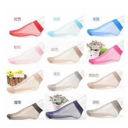 

Candy colored crystal stockings, short socks, ultra-thin transparent short stockings, pair stockings, women's stockings
