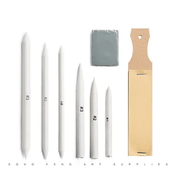 Bastoncini di miscelazione professionale per disegnare Tortillions carta vetrata e gomma kit di disegno per schizzi forniture artistiche