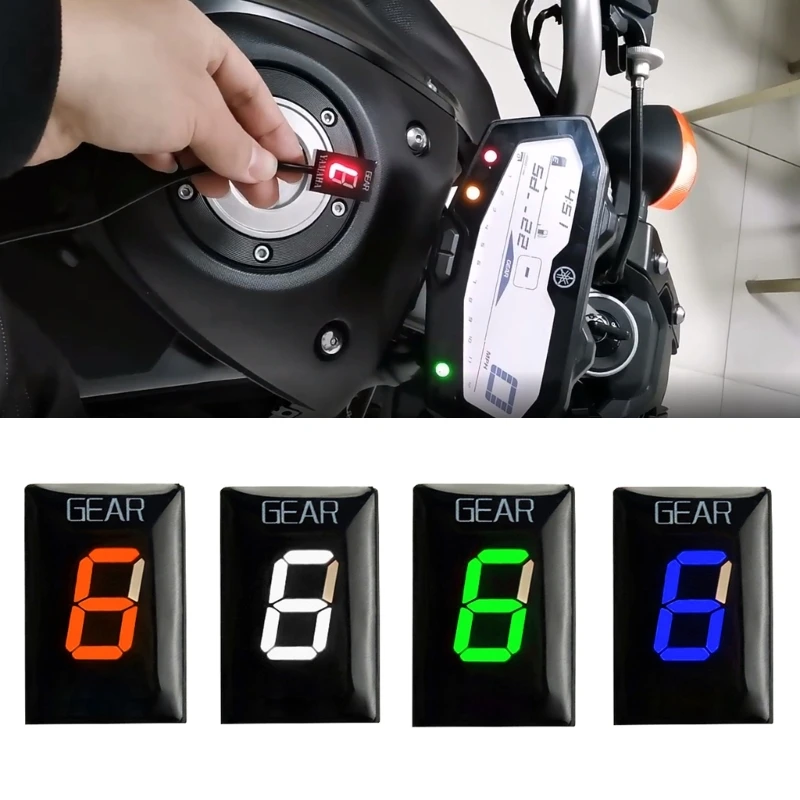 Motorcycle Gear Indicator Display Light 1 6 Speed Shift Lever Gauge