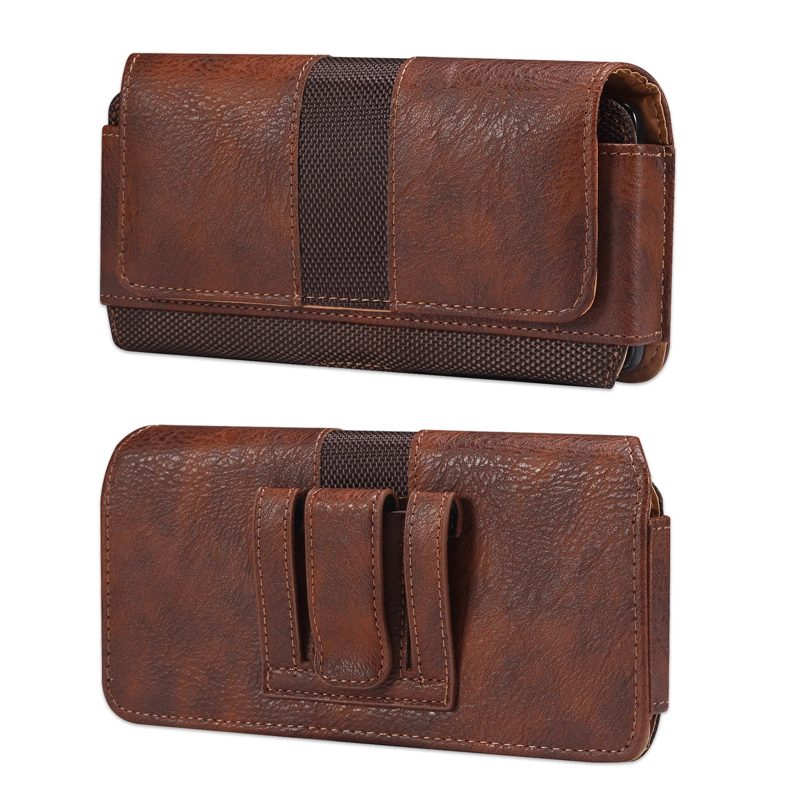 Titular de Cartão de Couro Magnético para Homens Cinto de Telefone Móvel Bolsa de Cintura para Iphone Samsung Galaxy Xiaomi Redmi Pro